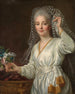 Portrait of a Young Woman as Vestal - François-Hubert Drouais — artwork view