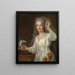 Portrait of a Young Woman as Vestal - François-Hubert Drouais — framed artwork on a wall