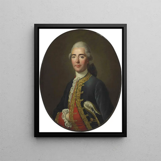 Portrait of the Chevalier de Turenne - François-Hubert Drouais — framed artwork on a wall