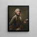 Portrait painting of Antoine Corbeau, Marquis de Vaulserre, wearing the Order of Saint Louis and holding a book - François-Hubert Drouais — framed artwork on a wall