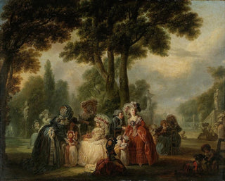 Gathering in a Park - François-Louis-Joseph Watteau — artwork view