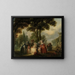 Gathering in a Park - François-Louis-Joseph Watteau — framed artwork on a wall