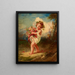 Child carrying flowers - François-Louis Lanfant de Metz — framed artwork on a wall
