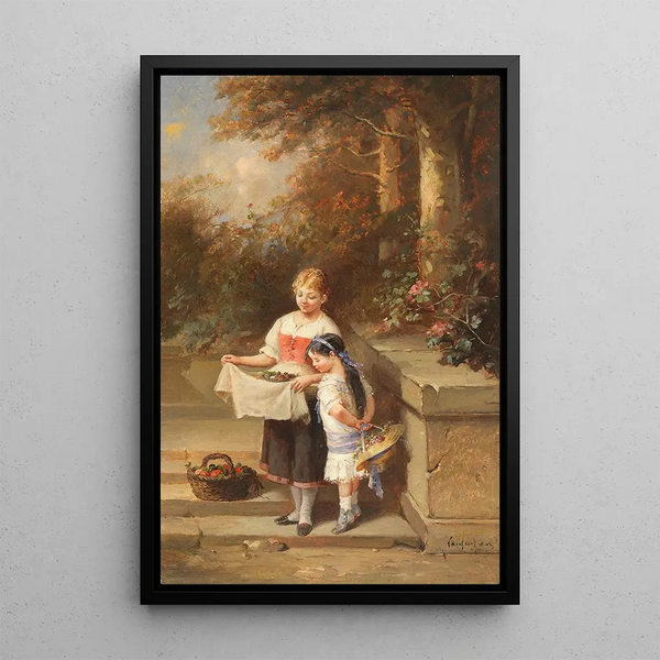 Return from the Garden - François-Louis Lanfant de Metz — framed artwork on a wall