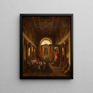 FranoisMarius Granet - Church Interior Sermon at Santa Bibiana.webp