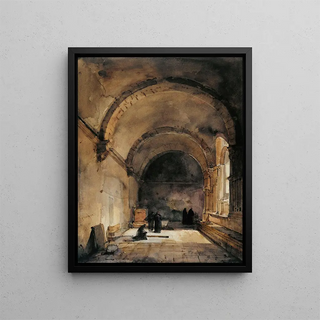 FranoisMarius Granet - Cinq personnages sous une vote.webp