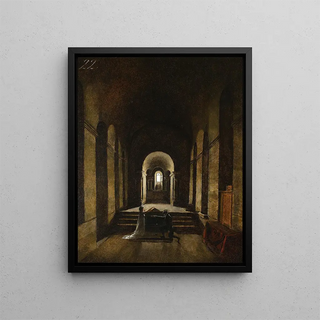 Interior of the Vows Chapel - François-Marius Granet — framed artwork on a wall