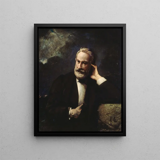 Portrait of Victor Hugo - François-Nicolas Chifflart — framed artwork on a wall