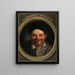Portrait of a Laughterer - François-Simon Perillon — framed artwork on a wall