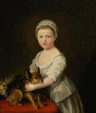 Portrait painting of Maria, later Marquise of Hereford, when she was a child - François-Xavier Vispré — artwork view