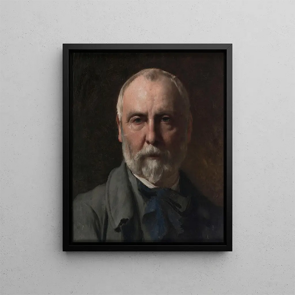 Self-portrait - François Alfred Delobbe — framed artwork on a wall