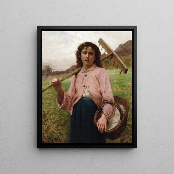 Return from the fields - François Alfred Delobbe — framed artwork on a wall