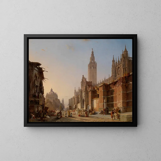 La cathédrale de Séville - François Antoine Bossuet — framed artwork on a wall
