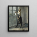 Girl at Work - François Barraud — framed artwork on a wall