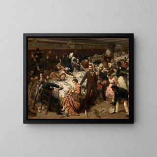 Sudden Storm at Sea - François Biard — framed artwork on a wall