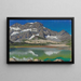 Mountain landscape and haystacks - François Birbaum — framed artwork on a wall