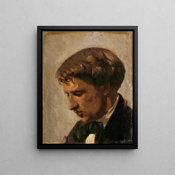 Self-portrait Painting - François Bocion — framed artwork on a wall