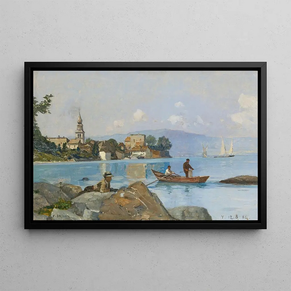 Yvoire Painting - François Bocion — framed artwork on a wall