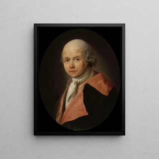 Portrait of Abbot Athanase Auger 1734-1792 philologist and writer - François Bonneville — framed artwork on a wall