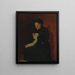 Woman Knitting - François Bonvin — framed artwork on a wall