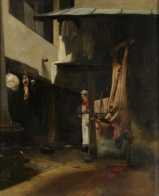 The butchery pig - François Bonvin — artwork view
