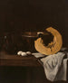 Eggs quarter of pumpkin and copper basin on a mantelpiece - François Bonvin — artwork view