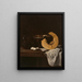 Eggs quarter of pumpkin and copper basin on a mantelpiece - François Bonvin — framed artwork on a wall
