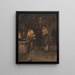 Study for The Blacksmith's Shop Souvenir of Le Trfort - François Bonvin — framed artwork on a wall