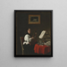 Young woman with mandolin Portrait of Louison Köhler - François Bonvin — framed artwork on a wall