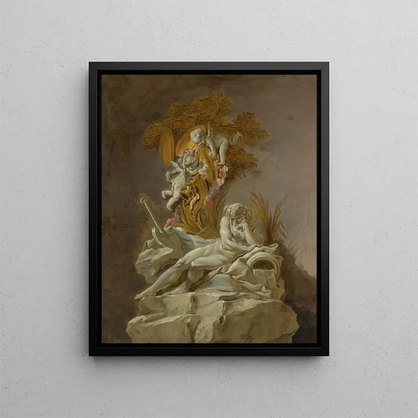 Study of Fountain I - François Boucher — framed artwork on a wall