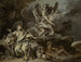 Hagar and Ishmael in the desert with the angel - François Boucher — artwork view