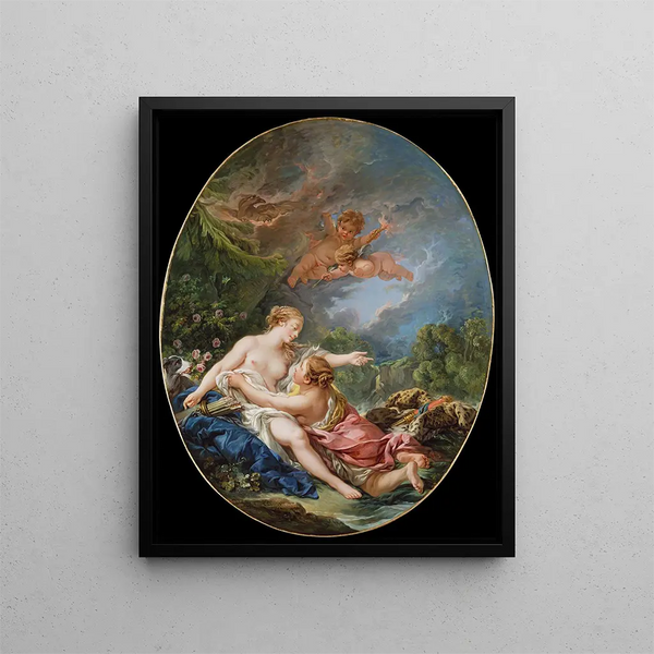 Jupiter and Callisto - François Boucher — framed artwork on a wall