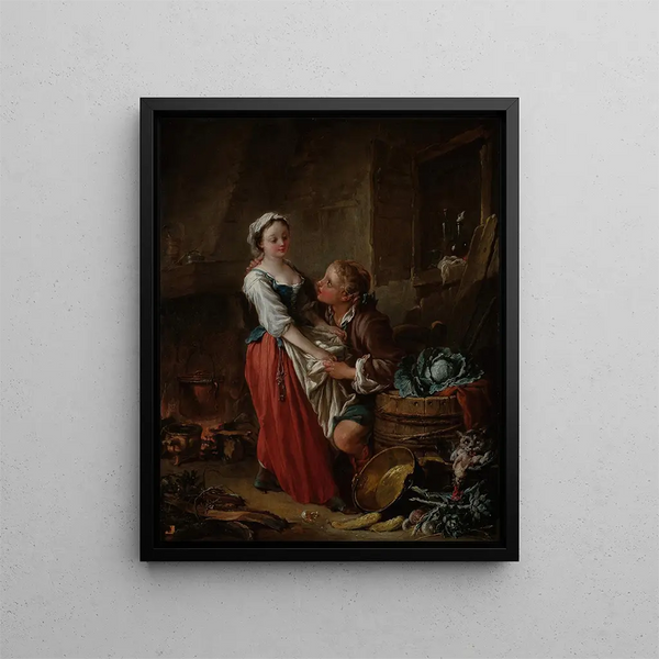 La Belle Cuisinière - François Boucher — framed artwork on a wall
