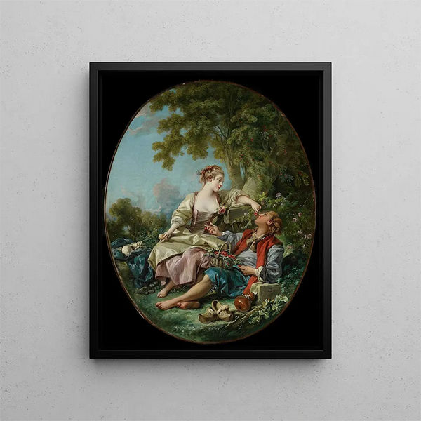 Les Sabots - François Boucher — framed artwork on a wall