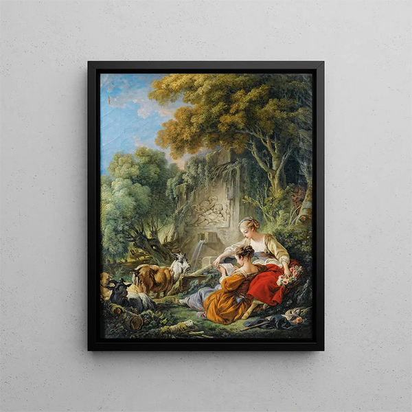 Lire la lettre - François Boucher — framed artwork on a wall