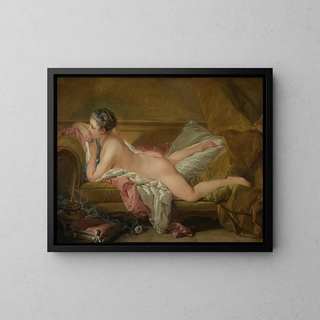 Girl at Rest - François Boucher — framed artwork on a wall