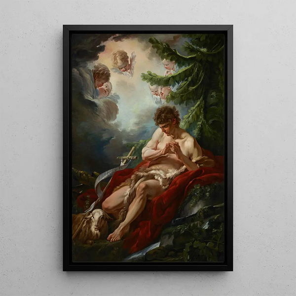 Saint Jean-Baptiste - François Boucher — framed artwork on a wall
