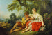 a shepherd playing the flute for a shepherdess - François Boucher — artwork view
