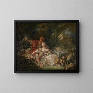 Shepherds and Shepherdesses - François Boucher — framed artwork on a wall