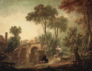 The Bridge - François Boucher — artwork view