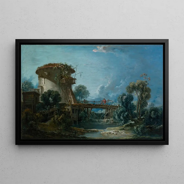 The dovecote - François Boucher — framed artwork on a wall