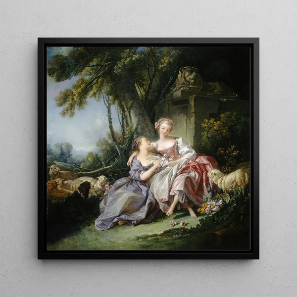 The love letter - François Boucher — framed artwork on a wall