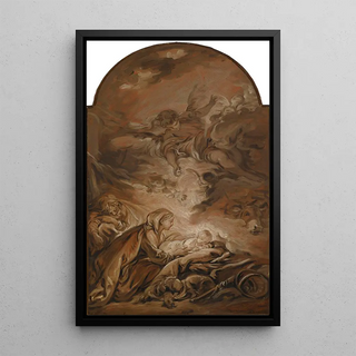 Franois Boucher - The Nativity With A Hovering Angel.webp