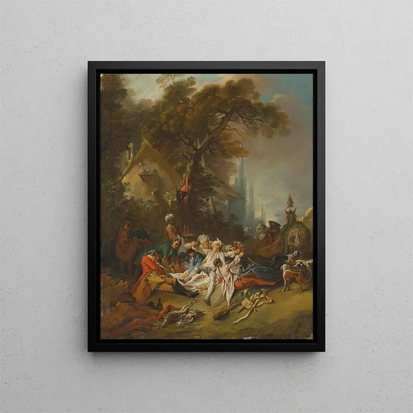 The hunting rest - François Boucher — framed artwork on a wall