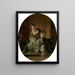 The docile puppy - François Boucher — framed artwork on a wall