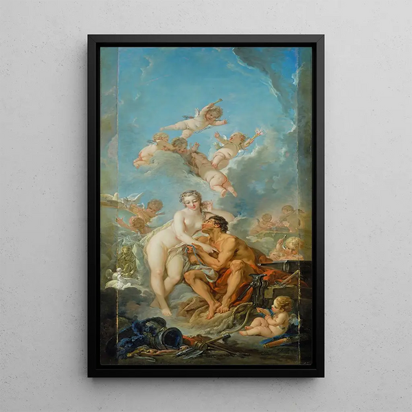 Venus and Vulcan - François Boucher — framed artwork on a wall