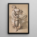 Young Peasant Girl Dancing - François Boucher — framed artwork on a wall