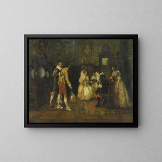 The potential suitor - François Brunery — framed artwork on a wall