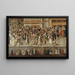 Procession of the League on the Île de la Cité leaving Notre-Dame - François Bunel — framed artwork on a wall