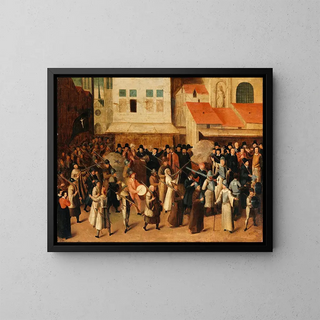 La Procession de la Ligue - François Bunel le Jeune — framed artwork on a wall